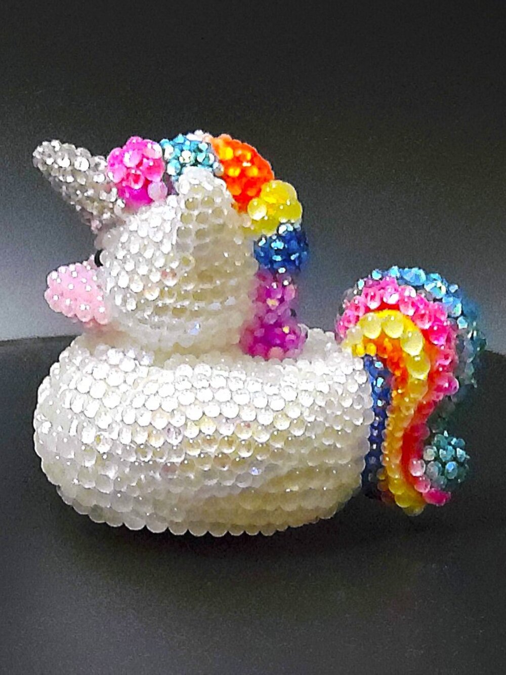 Bedazzled Unicorn Rubber Duck: Bling Duck Gift